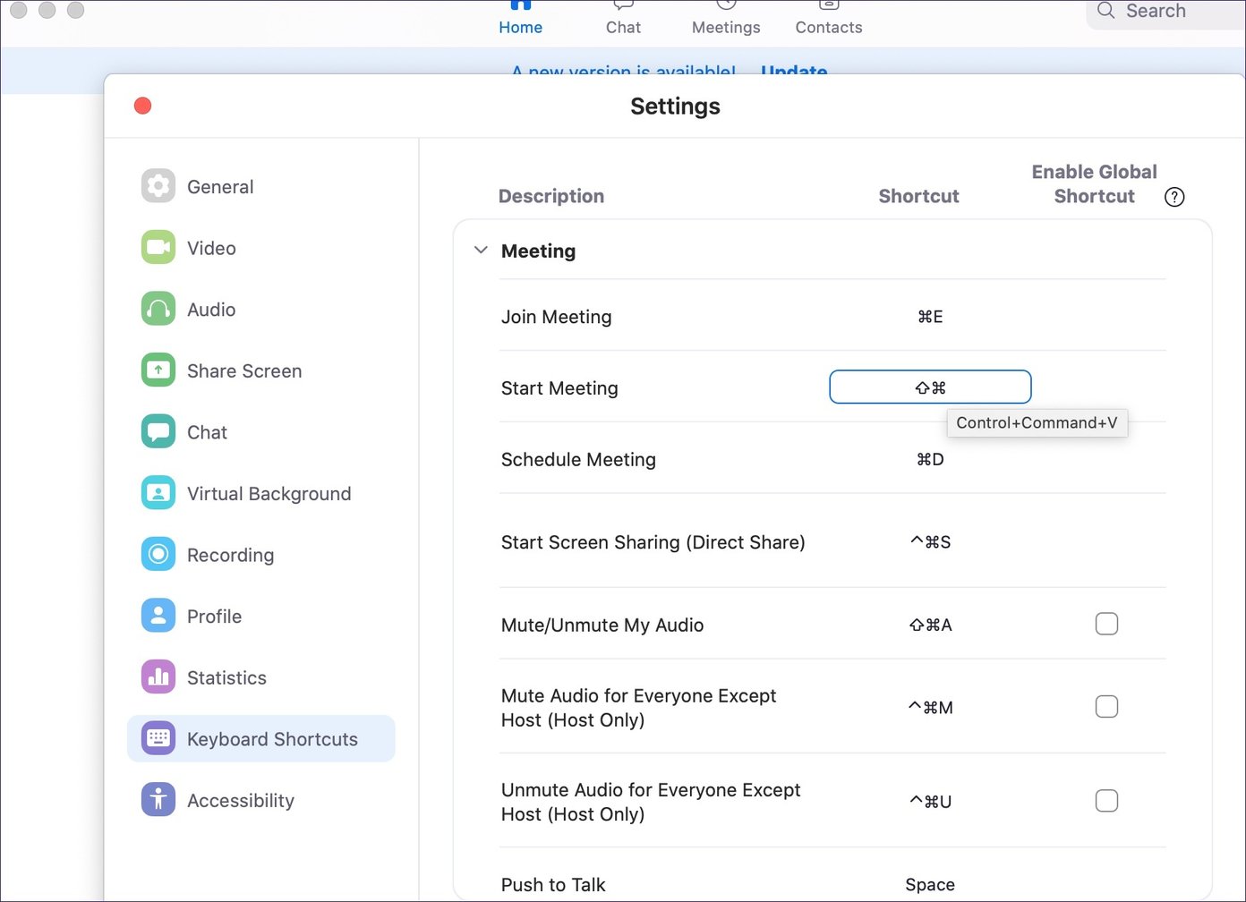 zoom keyboard shortcuts