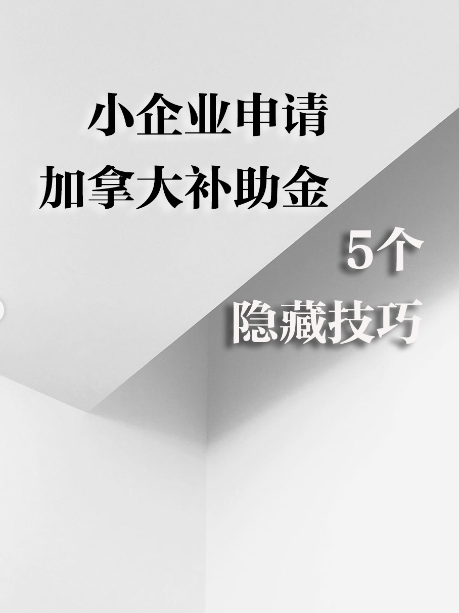 小企业在加拿大寻找补助金的五个隐藏技巧
