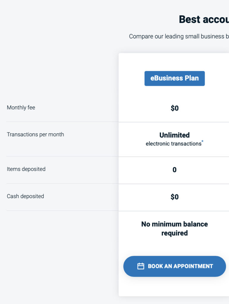 BMO eBusiness banking plan